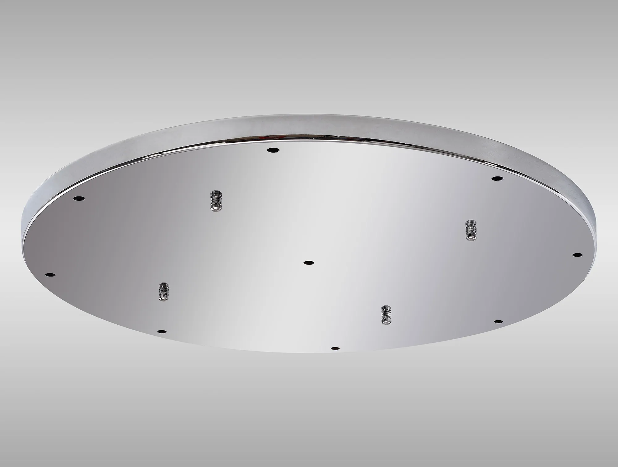 Hayes 9 Hole 60cm Round Ceiling Plate Polished Chrome Stainless Steel D0831CH  Deco Hayes Chrome